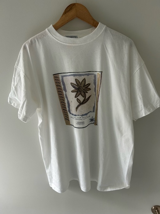 Jacob Tops - Vintage JACOB 1990s white cotton t shirt